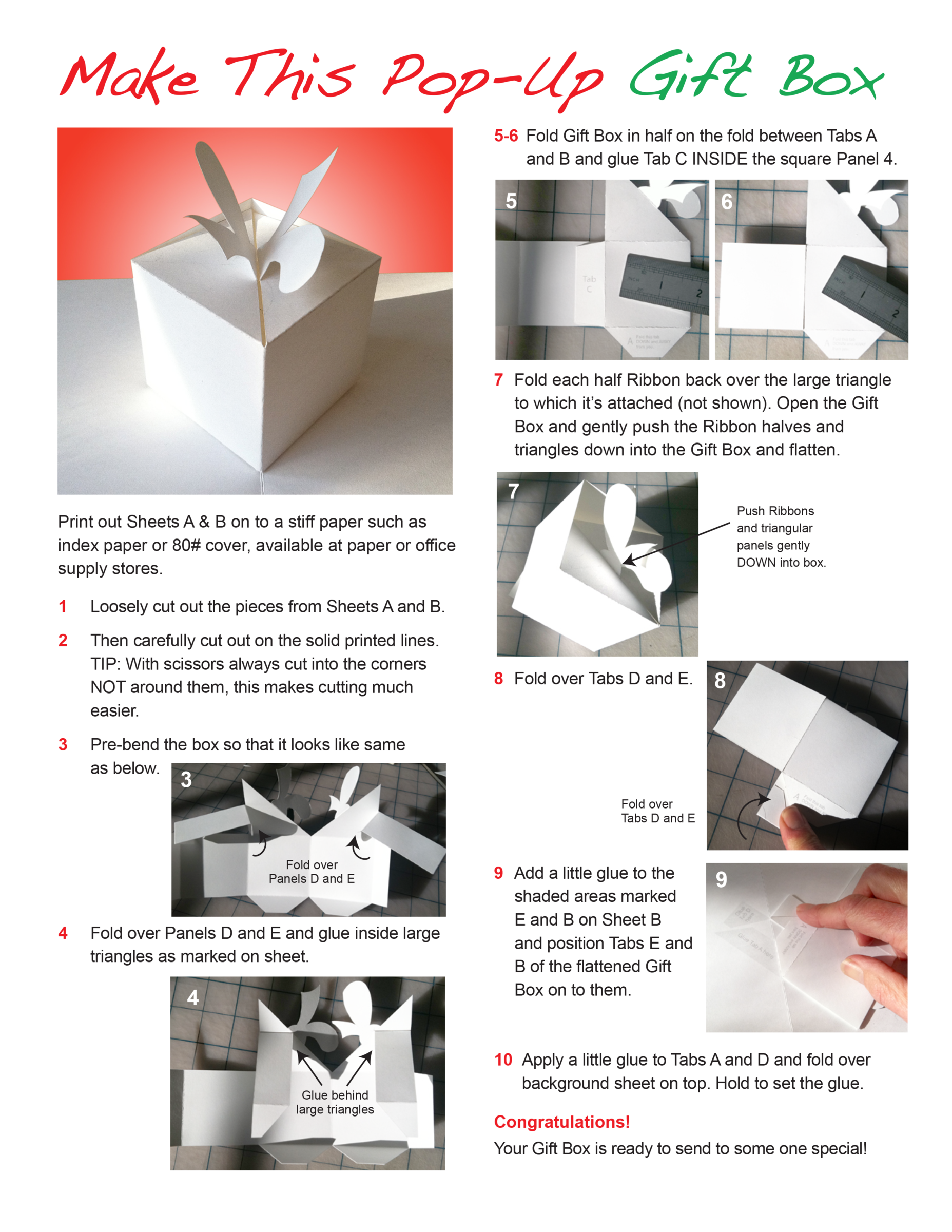 Click On The Images To Right Download Instructions And Printing Sheets Your Computer